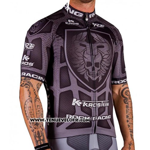 2016 Maillot Ciclismo Rock Racing Marron Manches Courtes et Cuissard